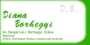 diana borhegyi business card